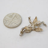 Sterling Silver Cherub Charm Pendant Vintage c1970s