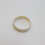 Sterling Silver Textured Band Ring Vintage c1970 Size N
