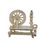 Sterling Silver Spinning Wheel Charm Pendant Vintage c1970