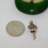 Sterling Silver Cuckoo Clock Charm Pendant Vintage c1970