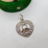 Sterling Silver Charles & Diana Wedding Charm Pendant Vintage c1970