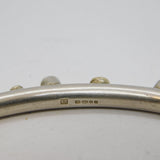 Kit Heath Sterling Silver & Gold Beaded Bangle Bracelet Vintage London