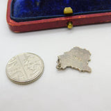 Sterling Silver and Enamel Devon Travel Shield Charm Pendant Vintage c1970