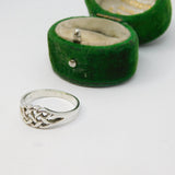 Sterling Silver Celtic Knot Style Ring Vintage c1970 Size O