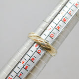 Italian Sterling Silver Patterned Wedding Band Ring Modern c2000 Size P 1/2