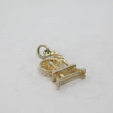 Sterling Silver Spinning Wheel Loom Charm Pendant Vintage c1970s