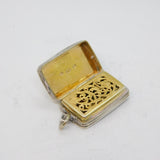 William IV Sterling Silver Lined Pattern Vinaigrette Antique 1832 Birmingham
