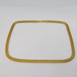 Gold on Sterling Silver Honeycomb Link Chain Necklace Vintage c1990s