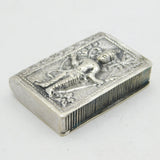 19th Century Anglo-Indian Sterling Silver Vesta Case Antique c1880s