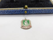 Sterling Silver and Coloured Enamel Travel Shield 'Upwey' Charm Vintage c1970