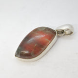 Sterling Silver Glass Set Drop Charm Pendant Vintage c1970
