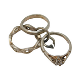 Sterling Silver Wedding & Engagement Ring Charm Pendant Vintage c1970
