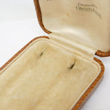 New Zealand Victorian Tooled Leather Jewellery Earrings Box Antique c1880