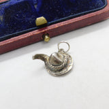 Sterling Silver Robin Hood Hat Charm Pendant Vintage c1970