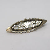Sterling Silver Ivy Leaf Heart Form Brooch Pin Antique 1913 Birmingham