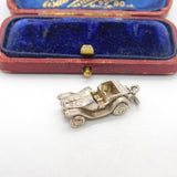 Sterling Silver Opening Motor Car Charm Pendant Vintage c1970