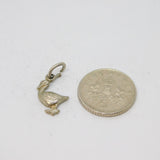 Sterling Silver Duck Charm Pendant Vintage c1970