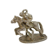 Sterling Silver Showjumping Horse Charm Pendant Vintage c1970s