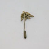Sterling Silver Marcasite Swallow Form Stick Pin Art Deco Antique c1920