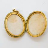 Victorian Gold Plated Floral Pattern Sweetheart Locket Antique c1880s
