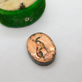 Georgian Regency Copper Roman Style Seal Intaglio Plaque Antique c1830