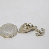 Sterling Silver Hope & Charity Charm Pendant Vintage c1970