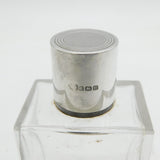 Art Deco Sterling Silver & Cut Glass Scent Bottle Antique 1938 Birmingham
