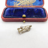 Sterling Silver English Medieval King with Orb Charm Pendant Vintage c1970
