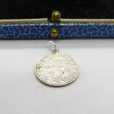Sterling Silver WW1-era King George V Threepence Charm Pendant Antique 1917