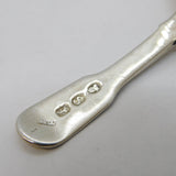 George III Sterling Silver Lined Pattern Tea Caddy Spoon Antique 1813 London