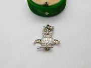 Sterling Silver Wise Owl Charm Pendant Vintage c1970