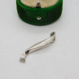Sterling Silver Modernist Swirl Drop Charm Pendant Vintage c1970