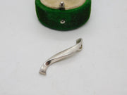 Sterling Silver Modernist Swirl Drop Charm Pendant Vintage c1970
