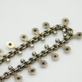 Victorian Aesthetic Gold & Silver Floral Pattern Locket Collar Necklace Antique