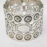 19th Century Chinese Sterling Silver Napkin Ring Antique c1890 Wang Hing