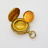 George III 12ct Yellow Gold Vinaigrette Floral Chased Fob Antique c1820s