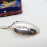 Sterling Silver & Enamel Glasgow Crested Spoon 1930 Birmingham Antique