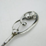 Edwardian Sterling Silver & Mother of Pearl Thistle Form Hat Pin Antique c1910s
