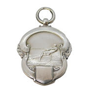 Sterling Silver Tug Of War Sporting Fob Medal Antique 1933 Birmingham Deco