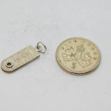 Sterling Silver Tape Measure Charm Pendant Vintage c1970s