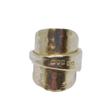 Sterling Silver Spoon Band Ring Antique 1933 Chester Size P 1/2