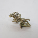 Sterling Silver Horse Show Jumping Charm Pendant Vintage c1970s