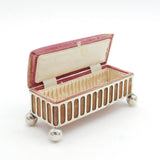 Victorian Silver Plated EPNS Jewellery Box or Pin Cushion Antique c1890