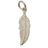Sterling Silver Feather Charm Pendant Vintage c1970
