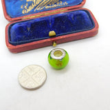 Sterling Silver and Coloured Glass Bead Charm Pendant Vintage c1970