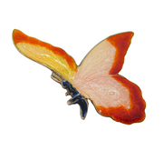 Sterling Silver & Colourful Enamel Butterfly or Moth Brooch Antique c1940 Deco