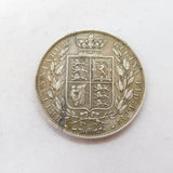 Queen Victoria .925 Silver Half Crown Coin Antique 1883 Very Fine Condition
