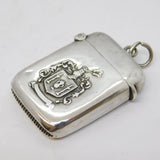 Edwardian Sterling Silver Masonic Interest Vesta Case Antique 1909 Birmingham