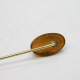 Victorian Gilt Metal Cabochon Cut Stick Pin Antique c1880s