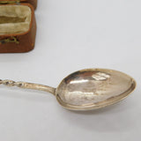 Sterling Silver Enamel Windermere Souvenir Spoon 1921 Antique Art Deco